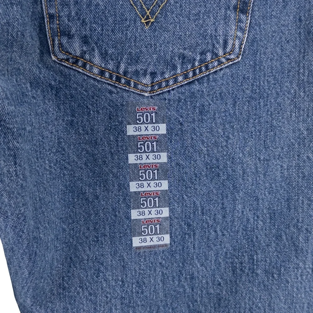 VTG NWT Deadstock Levis Mens‎ 38x30 501 Original Fit Jeans Blue Button Fly Y2K